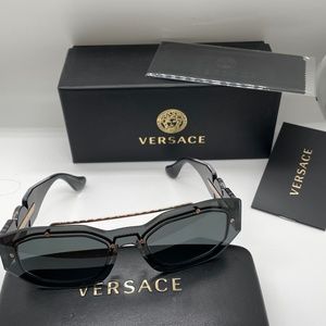 Versace Sunglasses Unisex, Medusa-Logo Transparent Grey